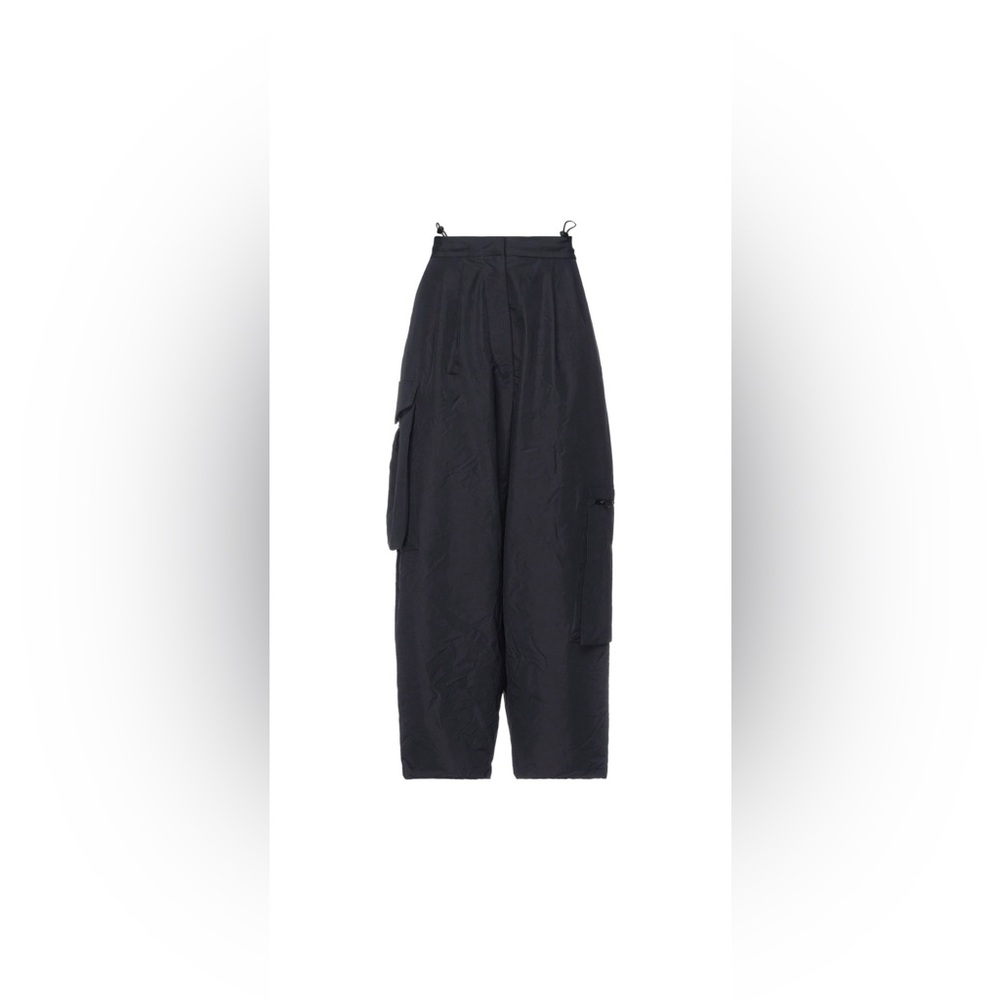 EUC OUTHERE Navy Dark Blue Drop-Crotch Harem Cargo Jogger Sweatpants S